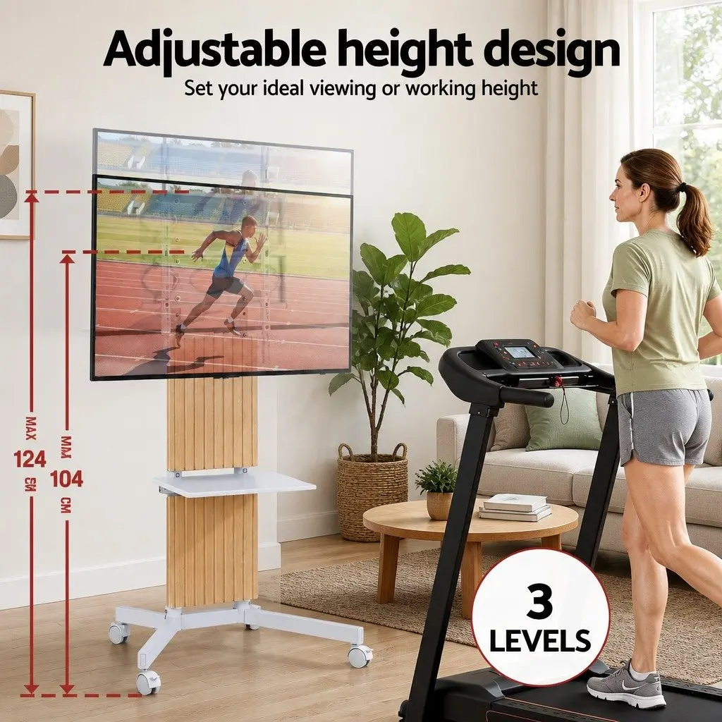 Mobile TV Stand for 32-65 Inch Displays