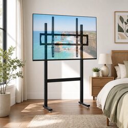 Heavy-Duty Steel Floor TV Stand for 32-100 Inch Screens
