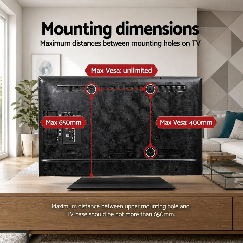 Black Universal TV Stand Mount Bracket for 32"-65" TVs