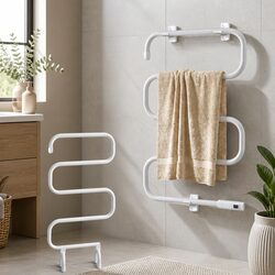 Freestanding or Wall-Mounted S-Shape Heated Towel Rail