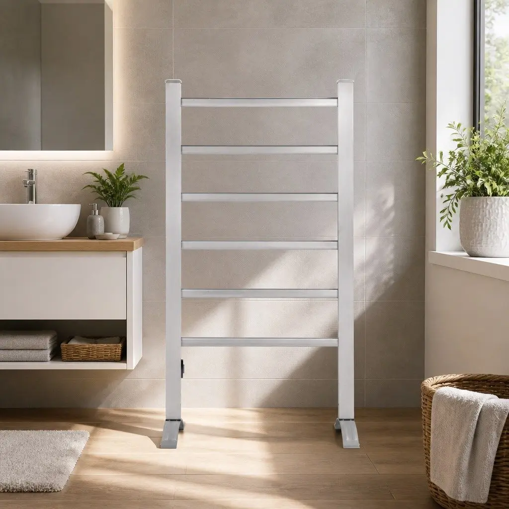 6-Bar Electric Heated Towel Rail with Timer