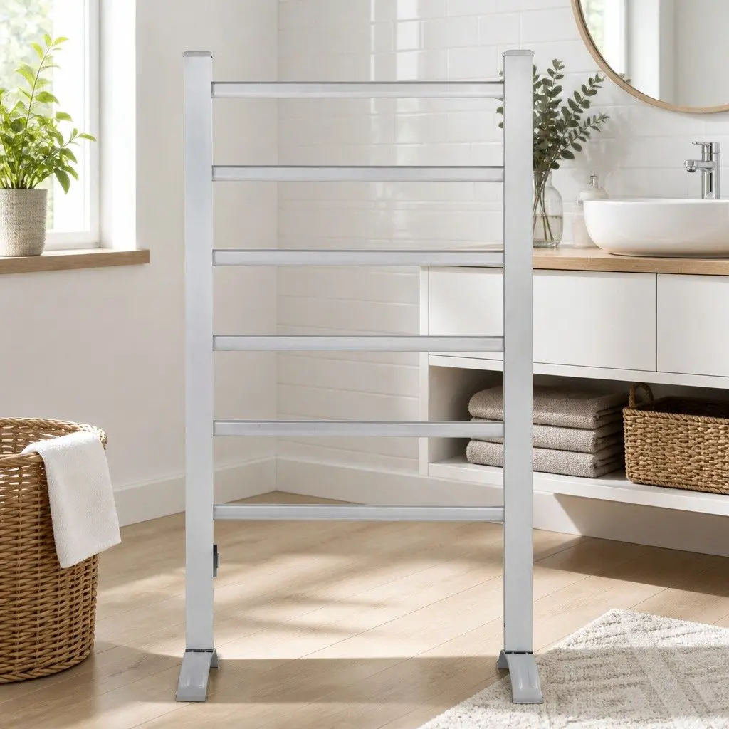 6-Bar Electric Heated Towel Rail Rack