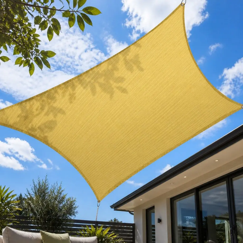 Rectangular Sun Shade Sail Canopy Outdoor Garden Patio UV Protection Breathable