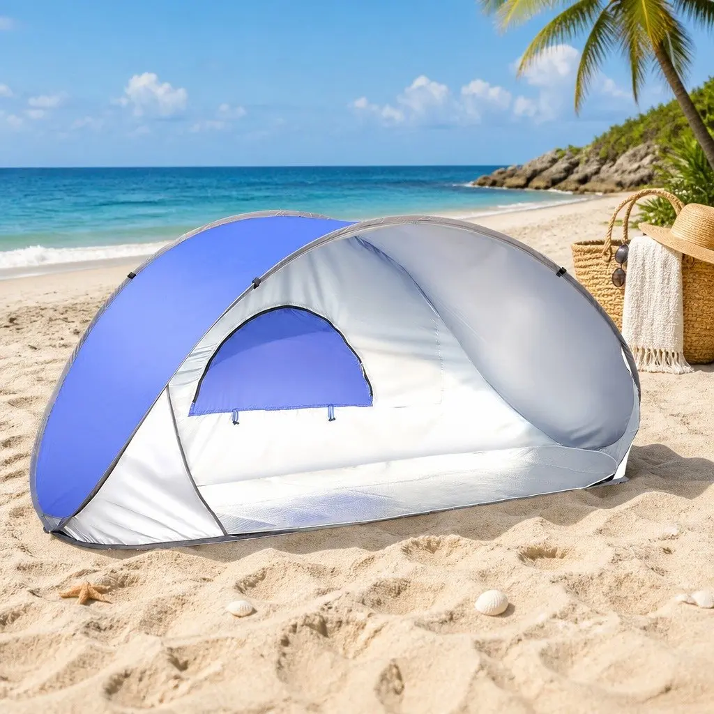 Pop Up Tent Polyester 220cm x 90cm x 102cm Blue