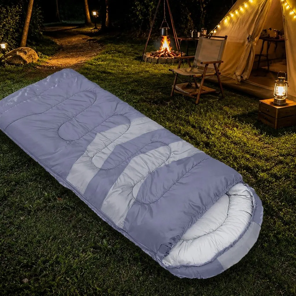 Grey Sleeping Bag for Cold Weather Camping