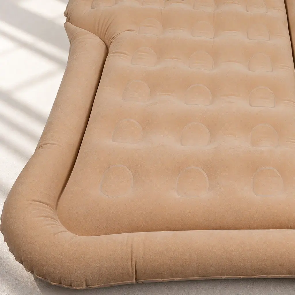 Car Back Seat Air Mattress PVC 175cm x 130cm Beige