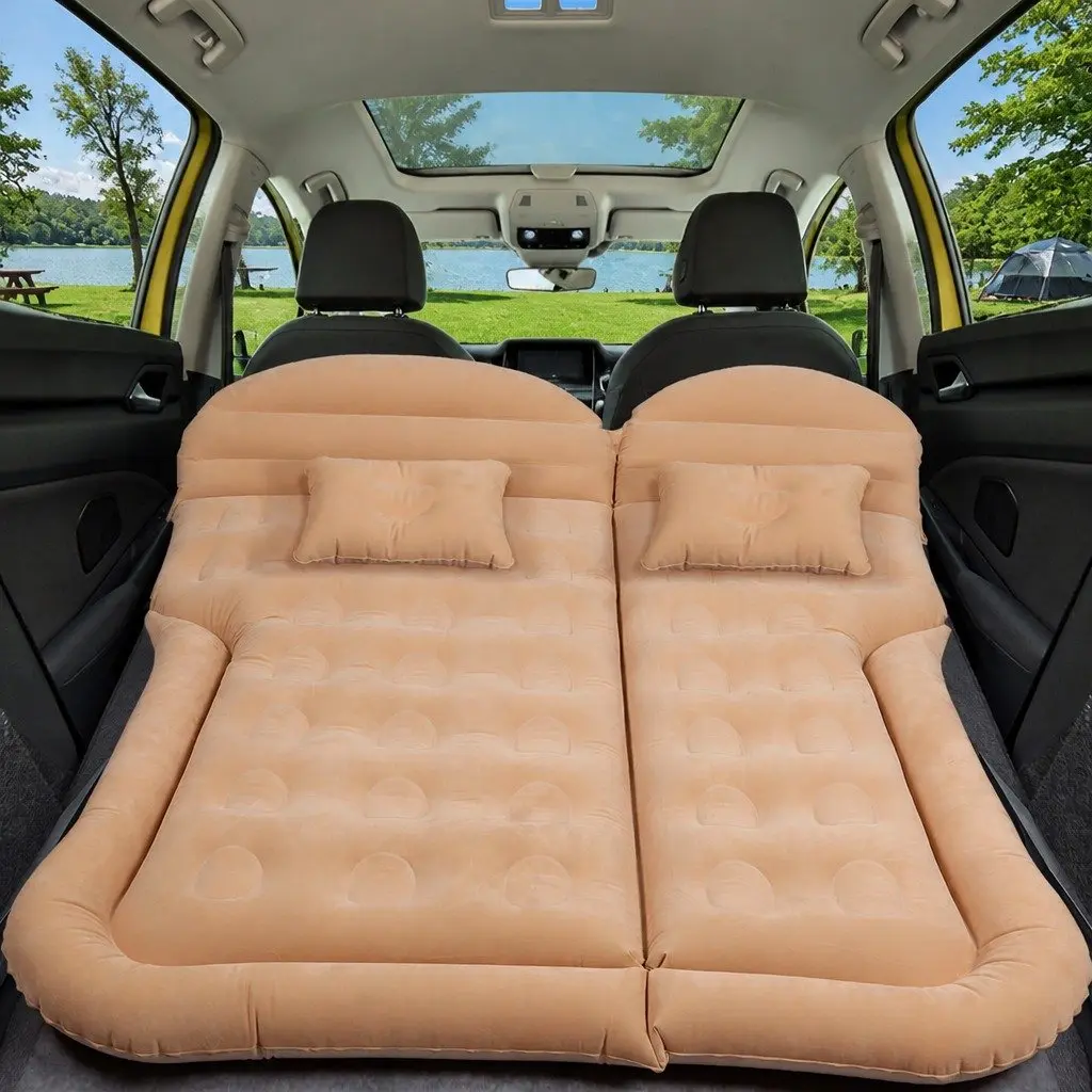 Car Back Seat Air Mattress PVC 175cm x 130cm Beige