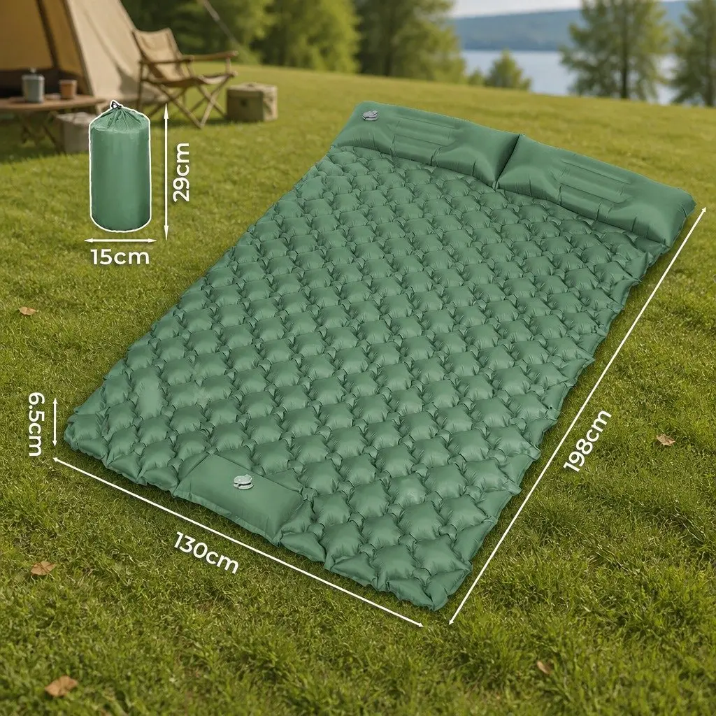 Inflatable Camping Sleeping Pad with Foot Pump