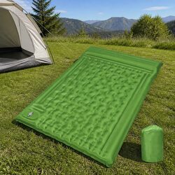 Self Inflating Camping Air Mattress Double with Foot Pump Portable Lightweight