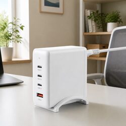 100W GaN USB C Charger with 4 Ports - Desktop Power
