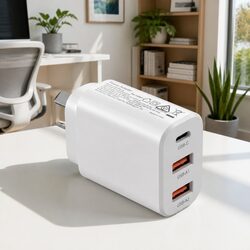 30W USB C Fast Charger with 3 Ports and AU Plug