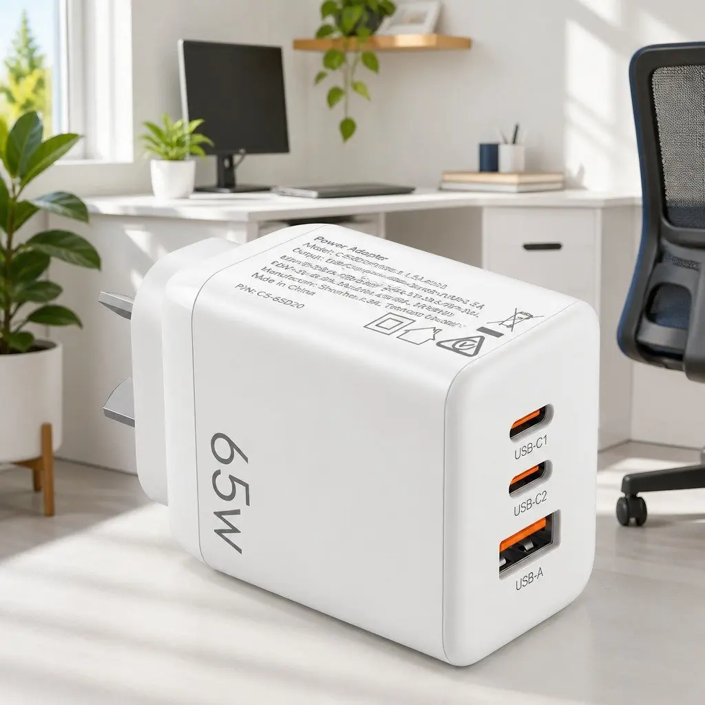 65W USB C Wall Charger with 3 Ports