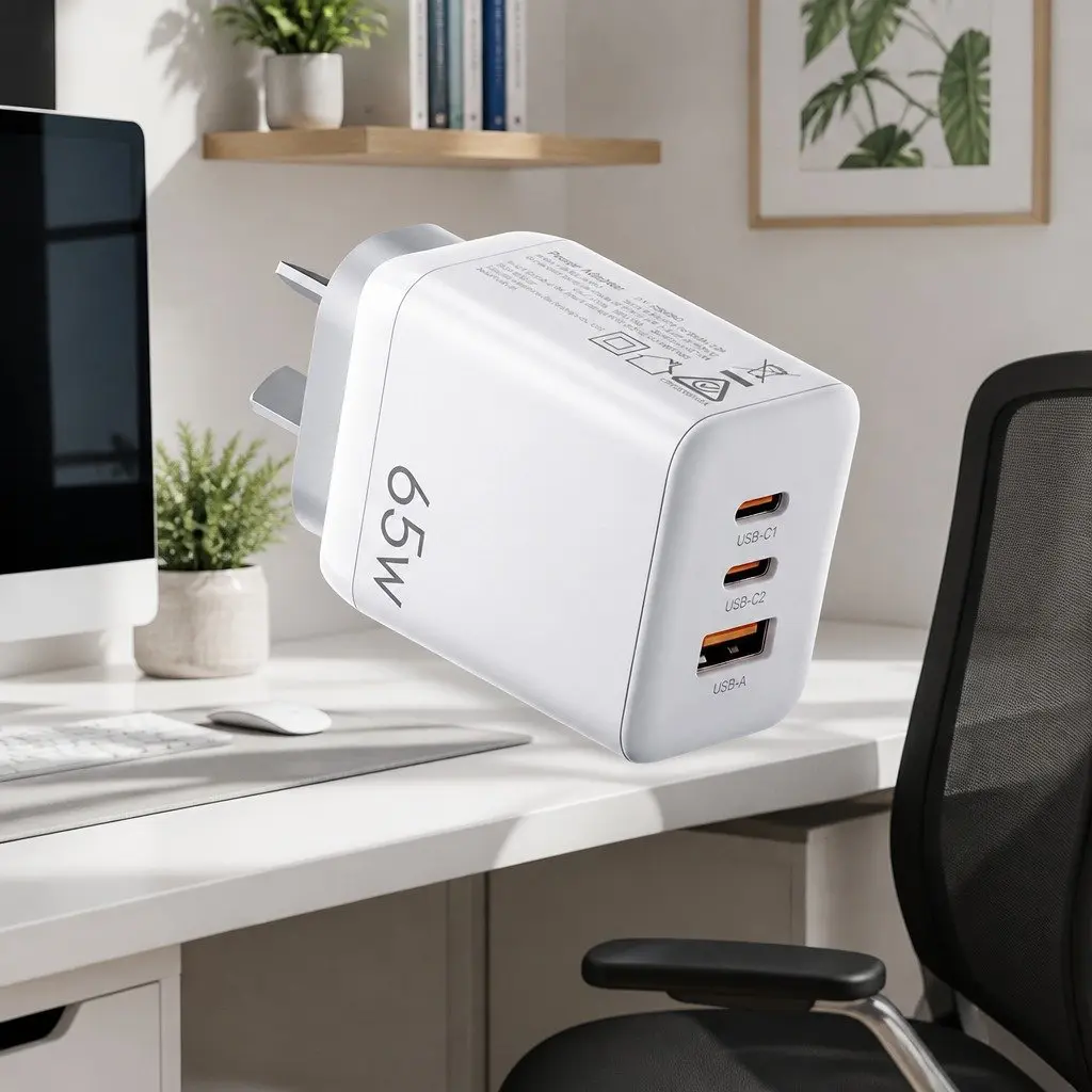 65W USB C Wall Charger with 3 Ports