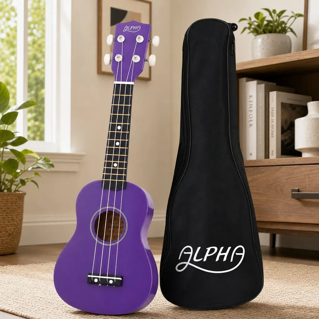 Soprano Ukulele Basswood 21 Inch Purple