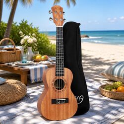 23 Inch Mahogany Concert Ukulele with Accessories