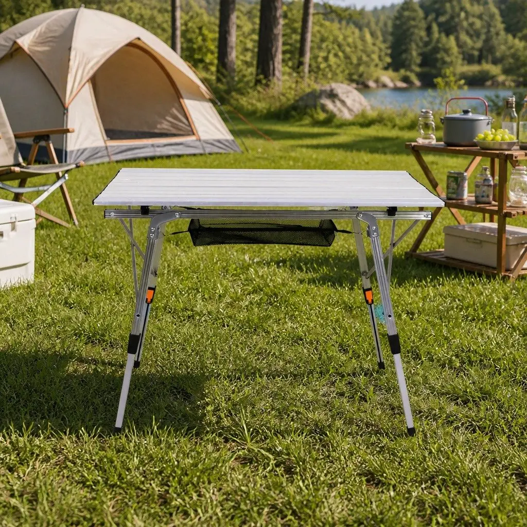 Portable Roll Up Camping Table with Carry Bag