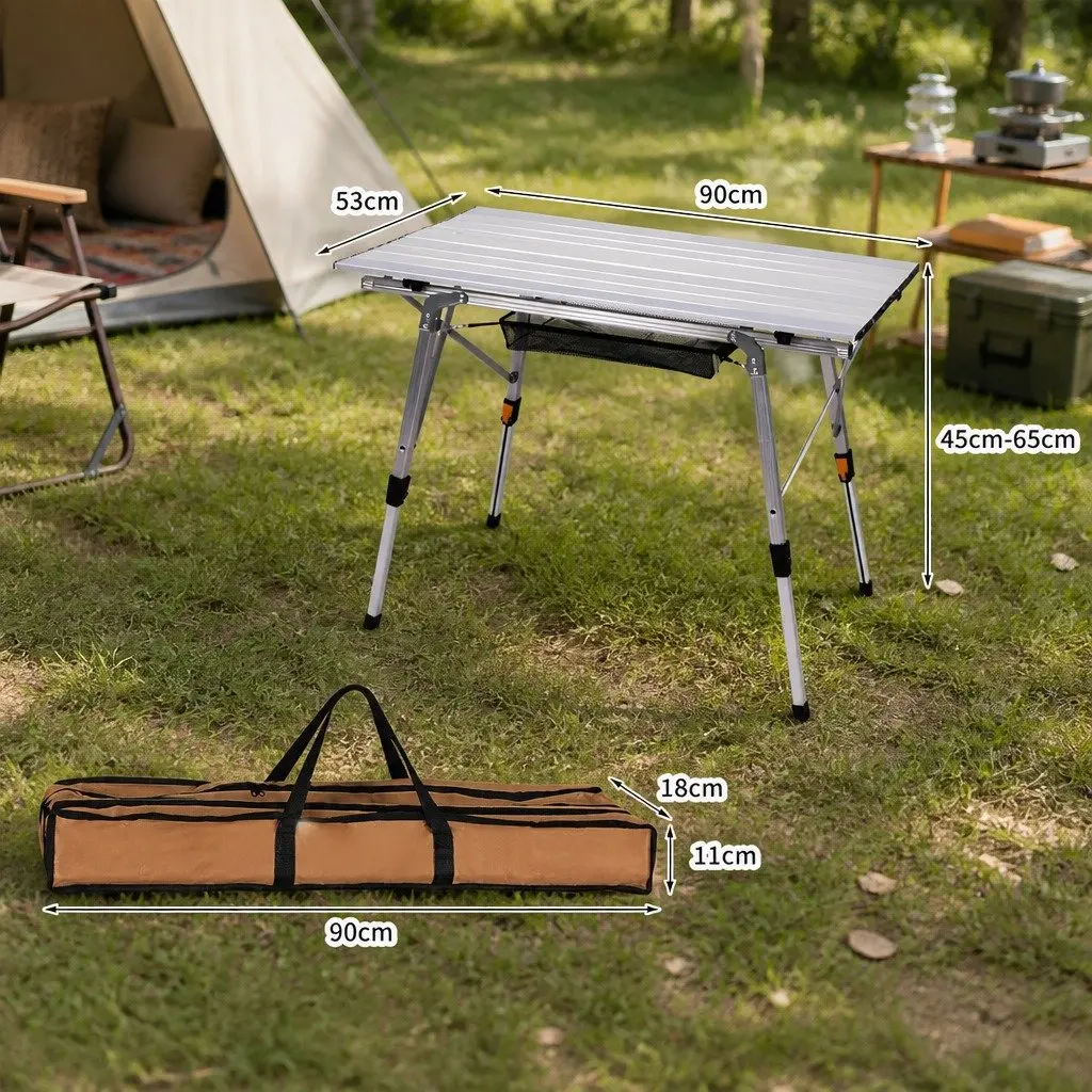 Portable Roll Up Camping Table with Carry Bag