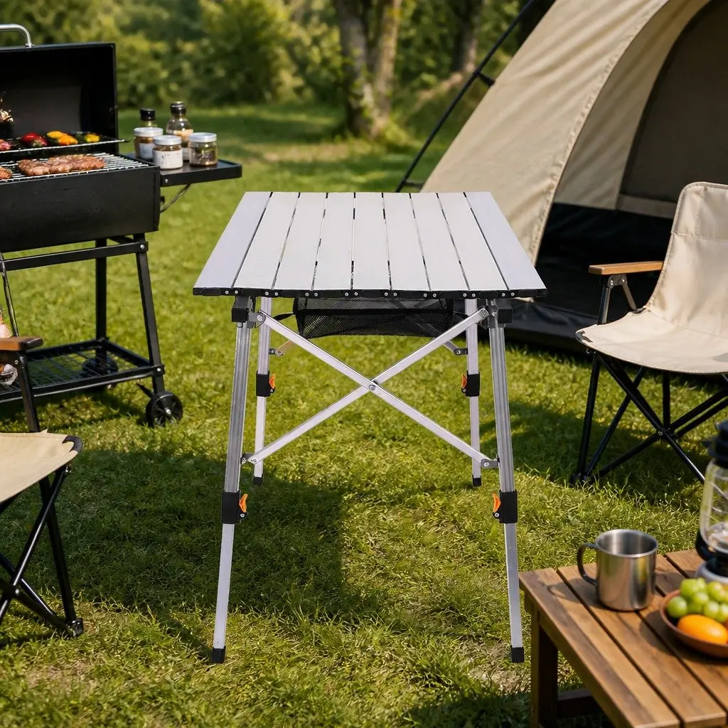 Portable Roll Up Camping Table with Carry Bag