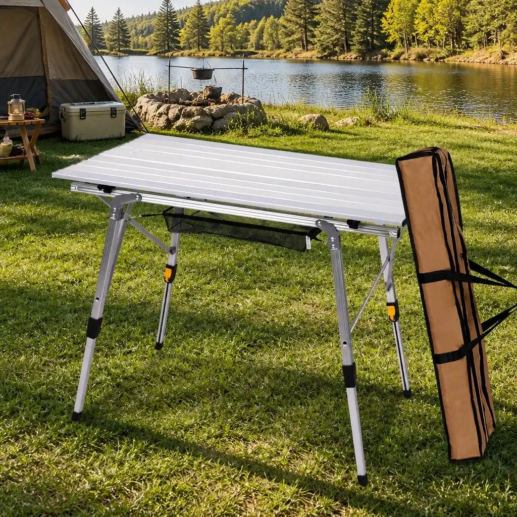 Portable Roll Up Camping Table with Carry Bag