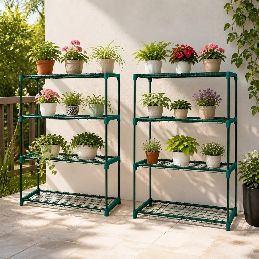 4 Tier Plant Stand for Indoor and Outdoor Use