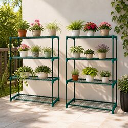 Sturdy 4 Tier Plant Stand for Indoor and Outdoor Use