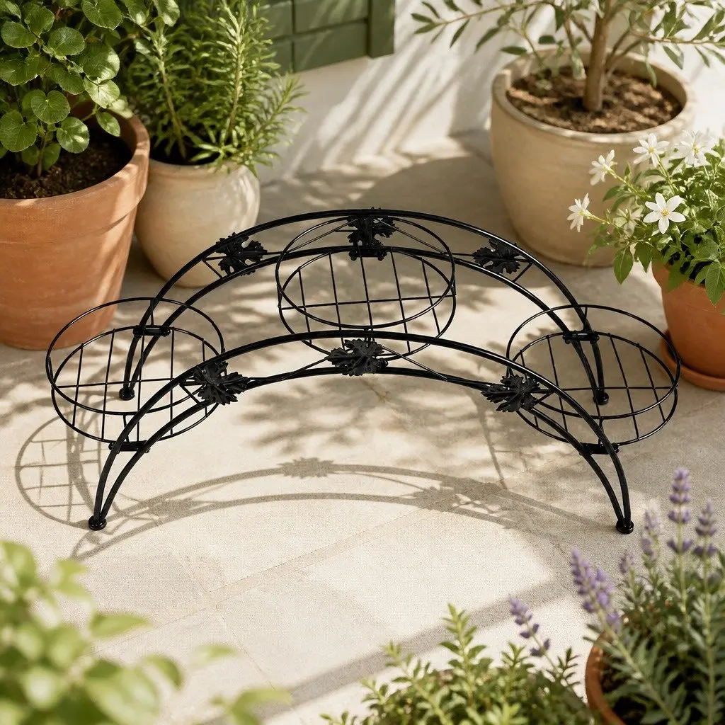 Metal Plant Stand for Indoor and Outdoor Use