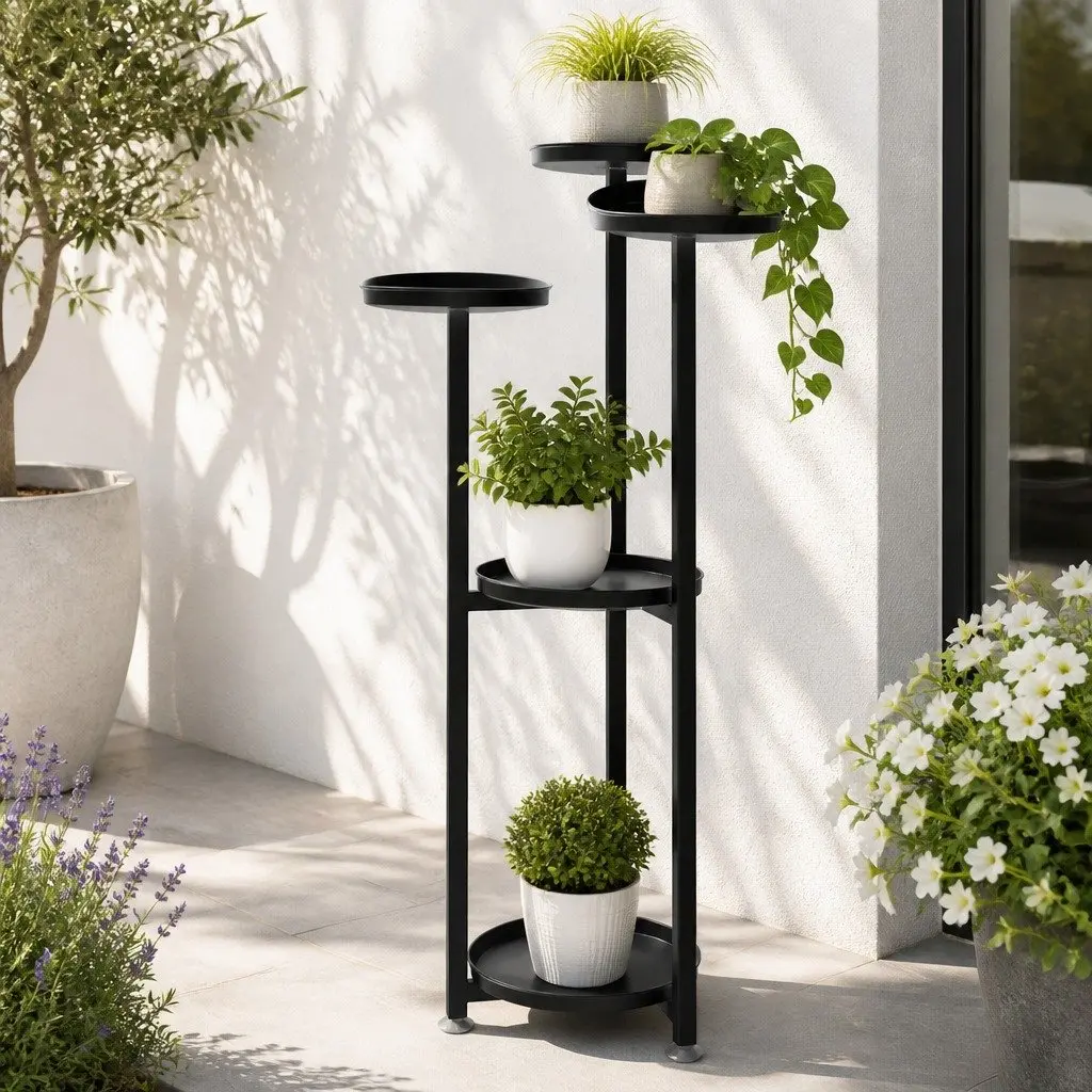 5 Tier Metal Plant Stand for Indoor and Outdoor