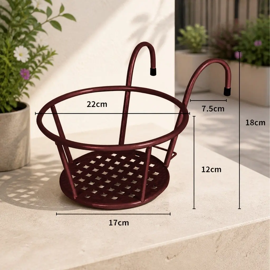 Plant Stand Steel 22cm Dia 18cm H Bronze