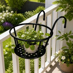 Hanging Plant Stand for Rail Mounting Flower Pots