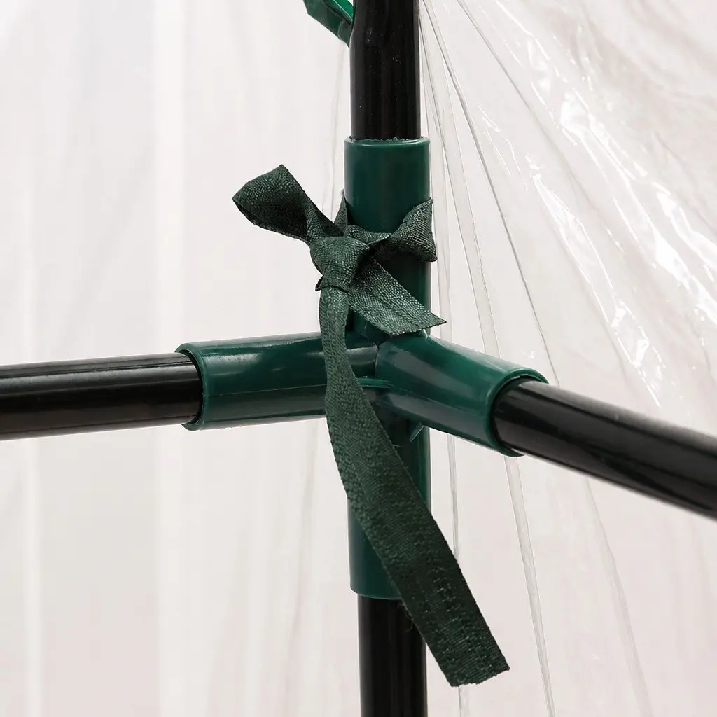 Walk In Greenhouse Steel PVC 3 Tier Shelves Transparent
