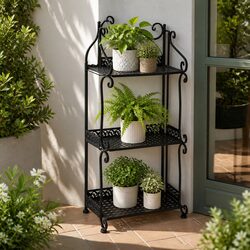 Robust 3 Tier Plant Stand for Indoor and Outdoor Use