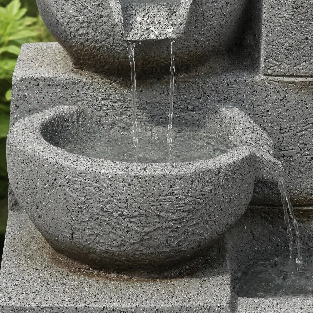 Resin Electric Fountain Bird Bath for Garden