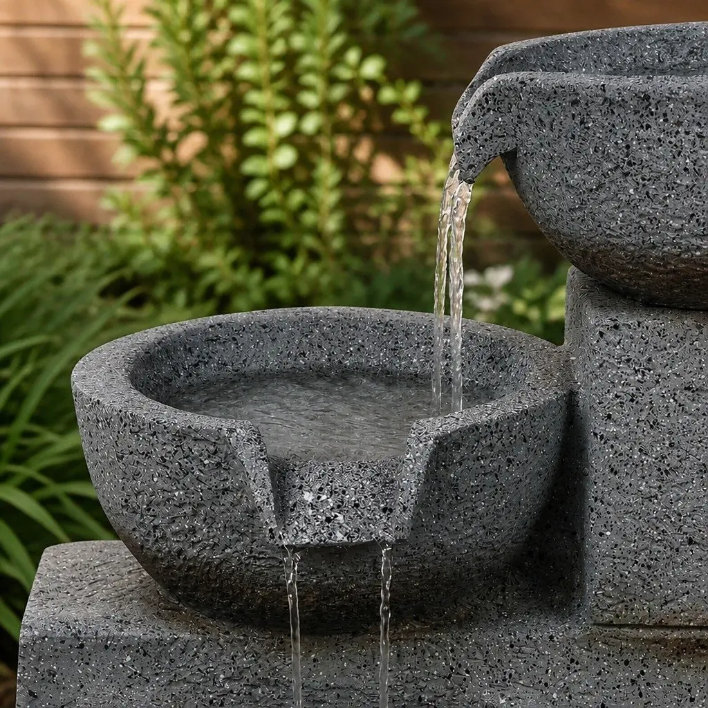 Resin Electric Fountain Bird Bath for Garden