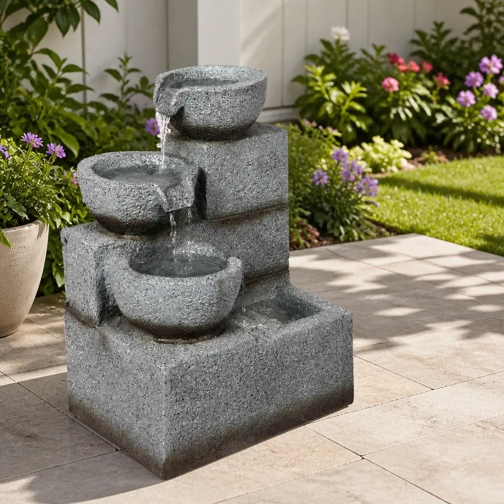 Resin Electric Fountain Bird Bath for Garden
