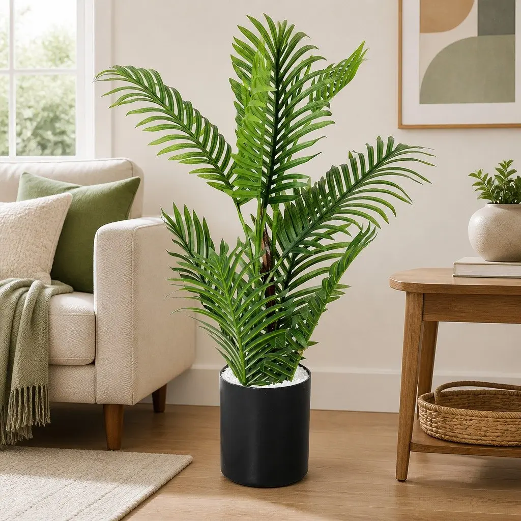 Artificial Tree Faux Foliage 100cm Green Screen Printed Cloth PE Steel