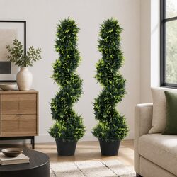 High-Quality Artificial Spiral Cedar Tree 100cm - 2 Pack