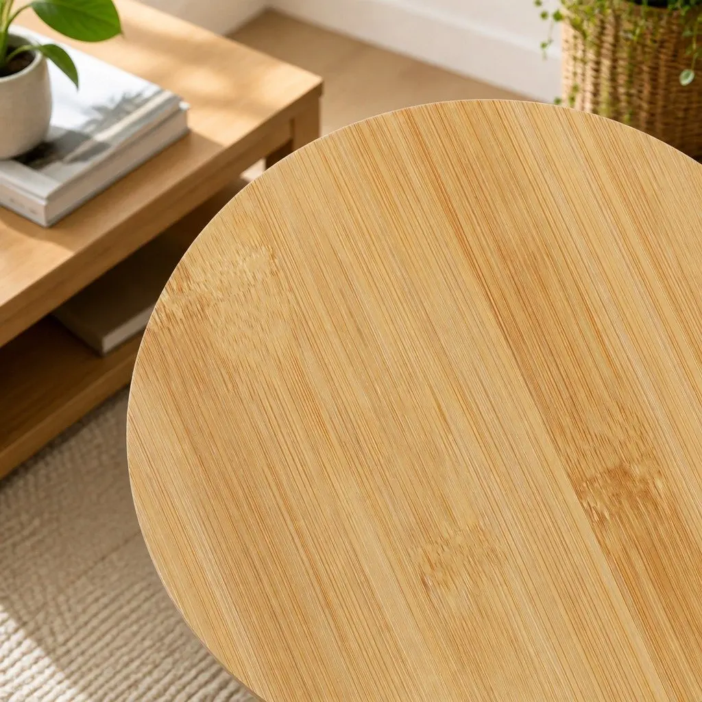 Bamboo Plant Stand Adjustable Expandable 23-30cm Natural Indoor Outdoor