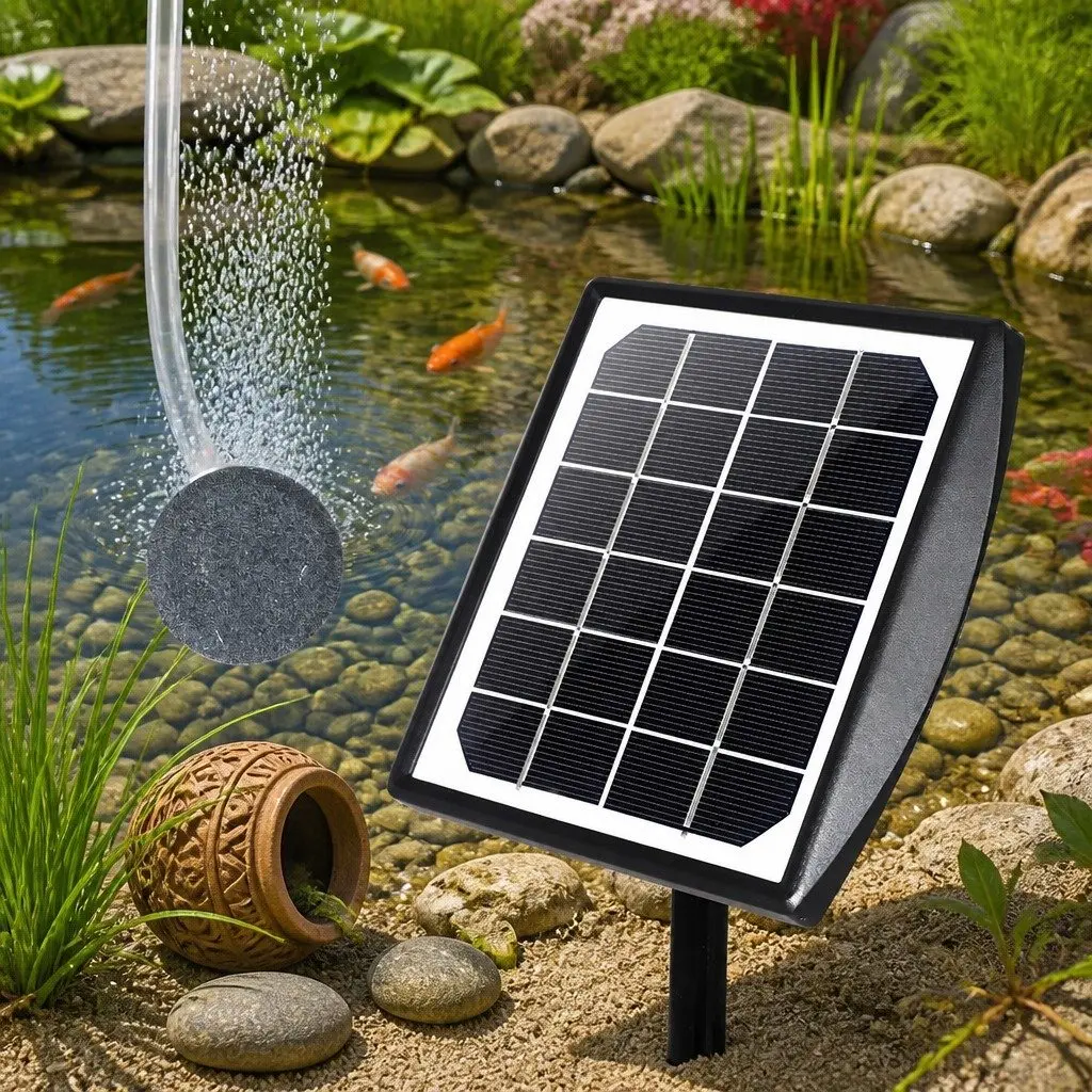 Solar Pond Oxygenator Air Pump for Fish Tanks