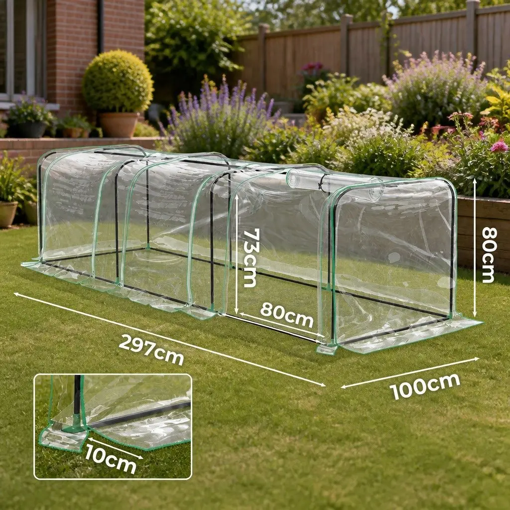 Greenhouse with Transparent PVC Cover for Plants