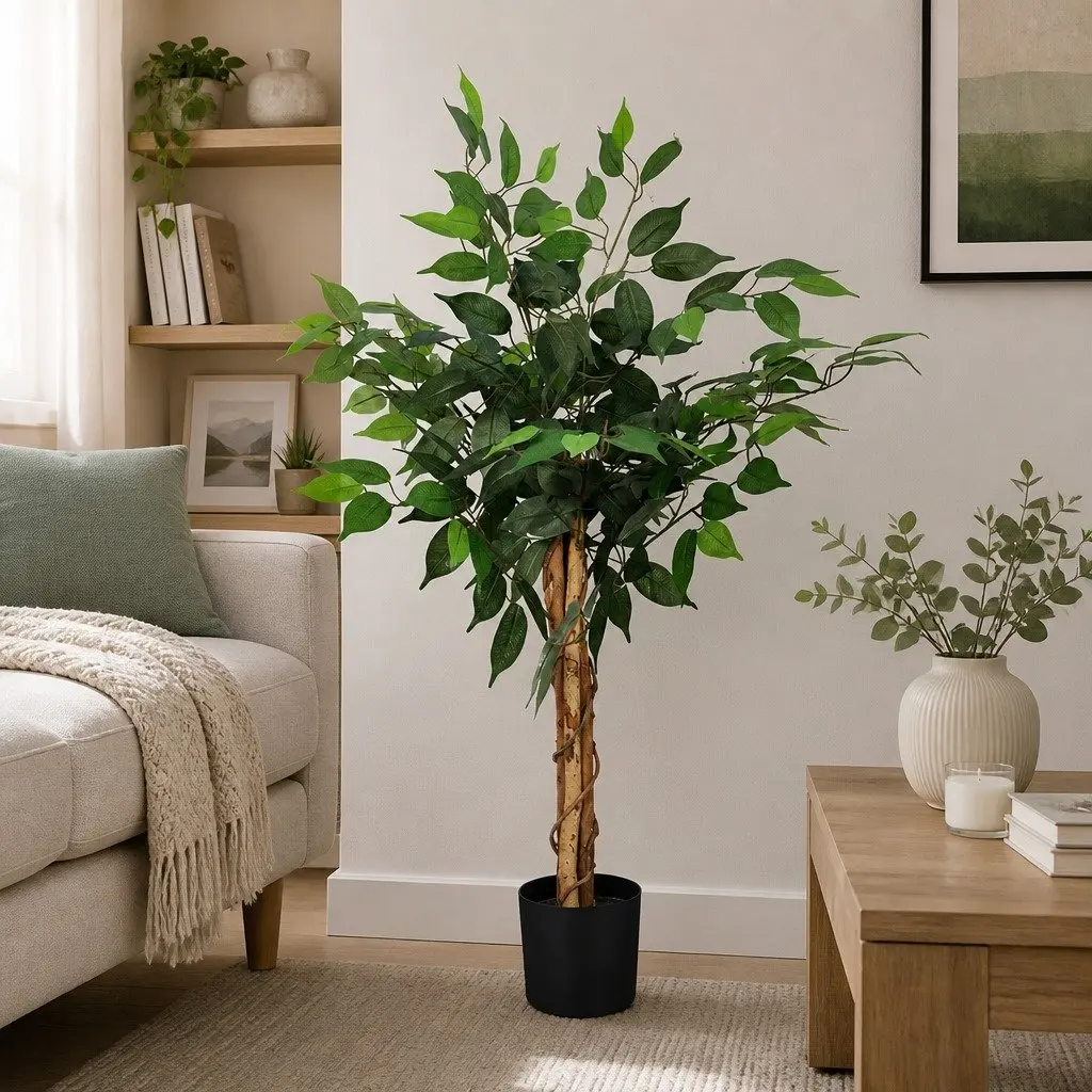 Artificial Tree PE 90CM Green Indoor Outdoor Home Decor Faux Plant