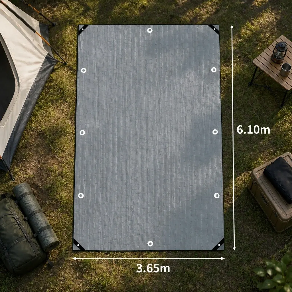Heavy Duty Tarp Non-woven Polypropylene 200GSM Grey and Black