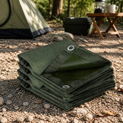 Durable Heavy Duty Green Tarpaulin 2x3 Meter Waterproof