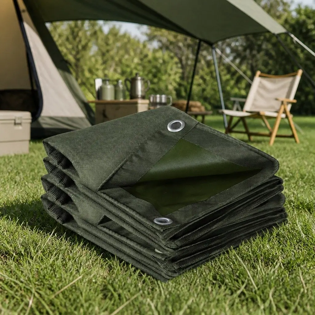 Green Tarp 4x3 Metre Waterproof Polyester Canvas