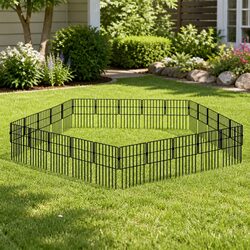 Durable 25 Pcs Metal Garden Border Fence Panels