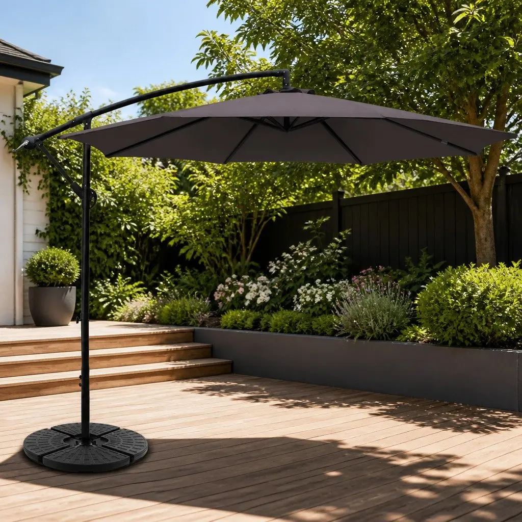3m Outdoor Cantilever Umbrella with Octagonal Canopy