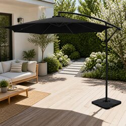 Premium 3m Cantilever Umbrella with Base for Outdoor Use