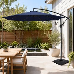 Sturdy 3m Cantilever Umbrella with Base for Outdoor Areas