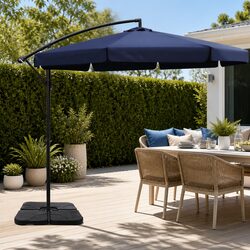 Durable 3m Outdoor Cantilever Umbrella with Base