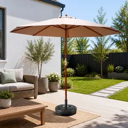 High-Quality Outdoor Umbrella 3m with Water-Fillable Base