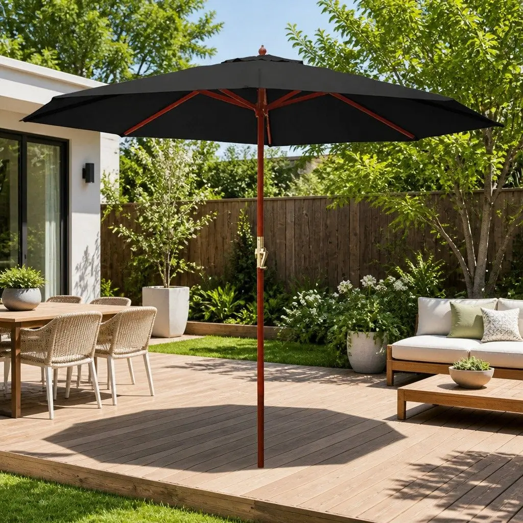 3m Outdoor Umbrella with Octagonal Canopy